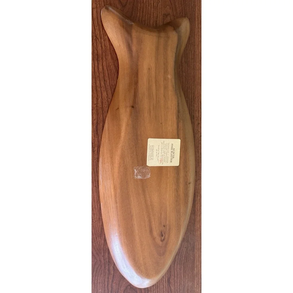 ACACIA Wooden FISH PLATTERS WILLIAMS SOMONA DESIGNED  HANDMADE‎ PHILIPPINES 21